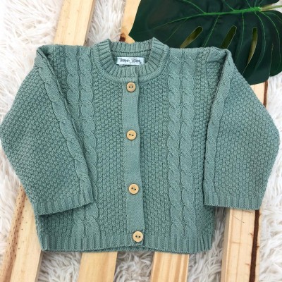  Casaco de linha Trança Verde Plix